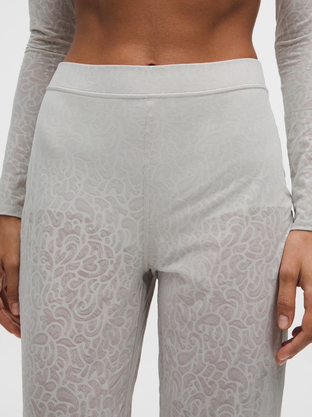 NWOT Lululemon Paisley Lace Jacquard High-Rise Flared Pant. Size 8 - Picture 7 of 10